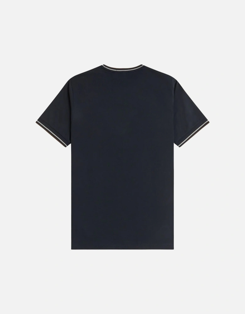 Twin Tipped T-Shirt Navy/Warm Oat/Burnt Tobacco