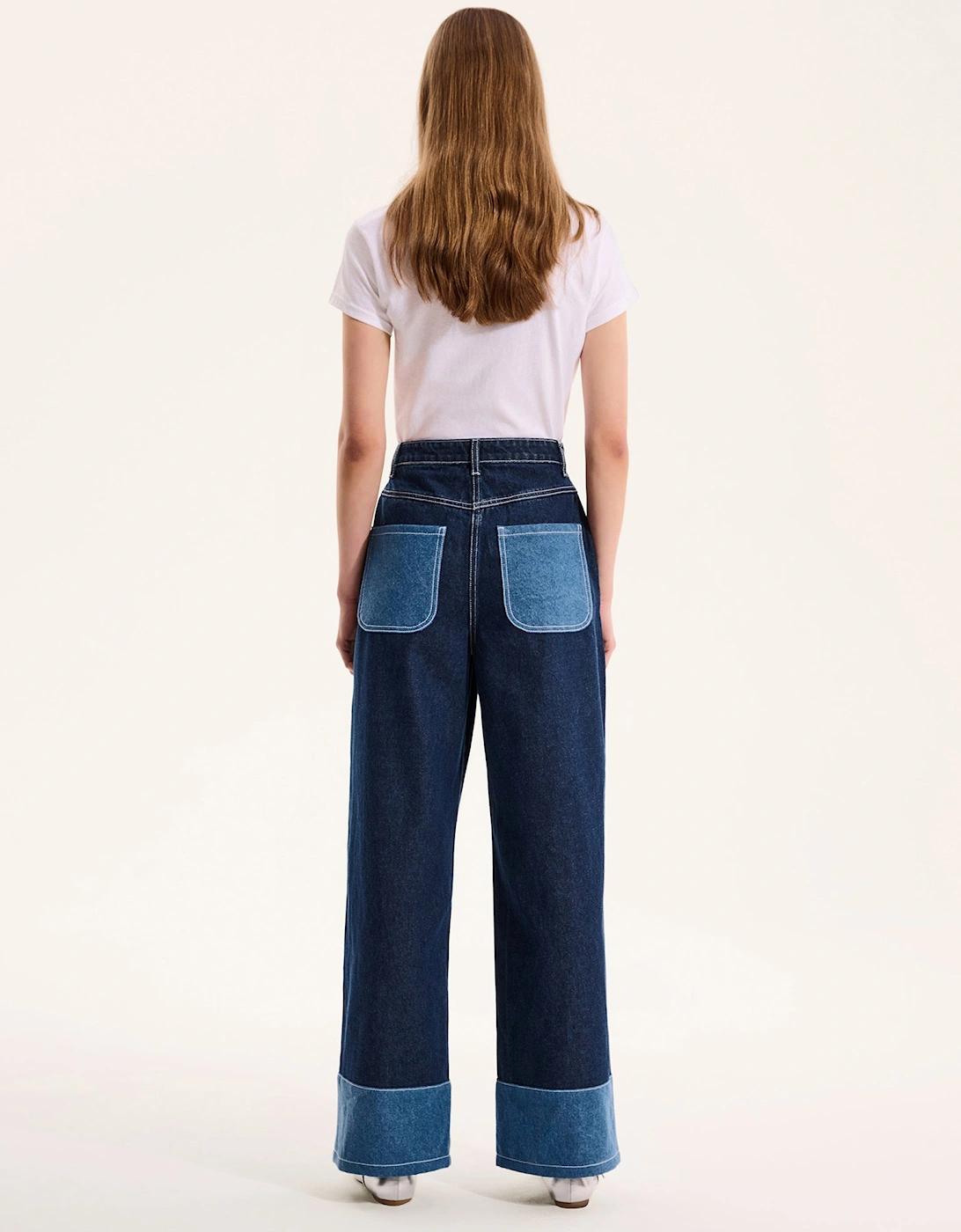 Portland Contrast Raw Denim Jean in Dark Wash