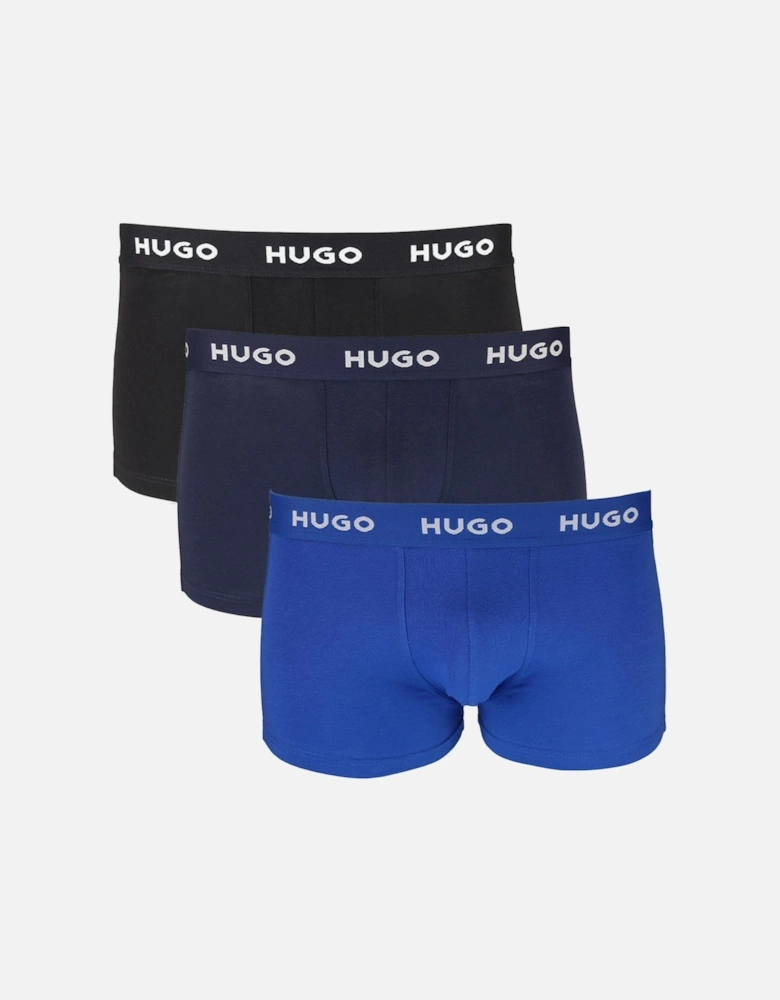 HUGO 3-Pack Signature Boxer Trunks, Multi coloured