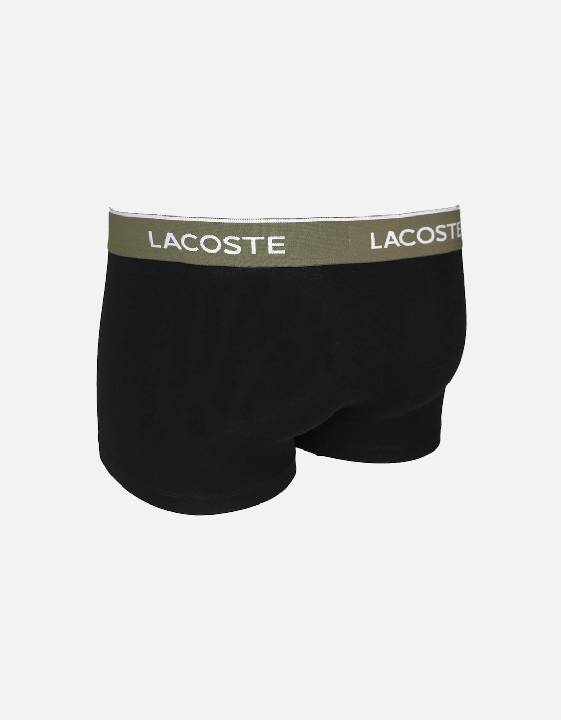 3-Pack Casual Boxer Trunks With Coloured Waistbands, Black