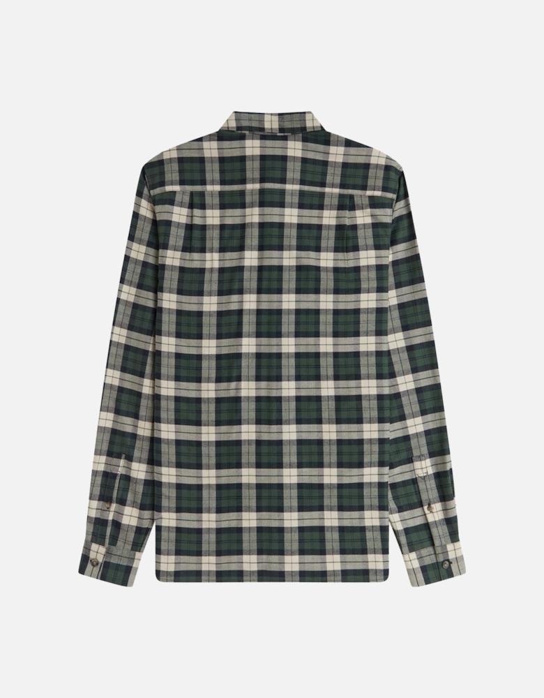 Brushed Twill Tartan Shirt Court Green