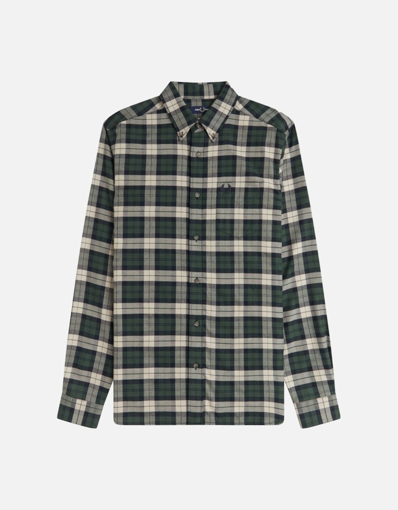 Brushed Twill Tartan Shirt Court Green