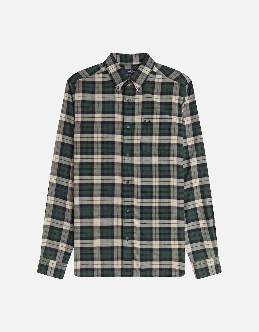 Brushed Twill Tartan Shirt Court Green, 4 of 3