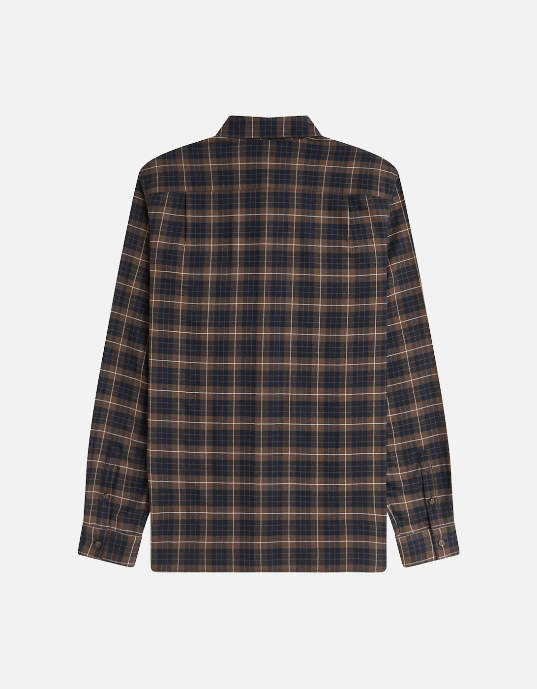 Brushed Twill Tartan Shirt Burnt Tobacco