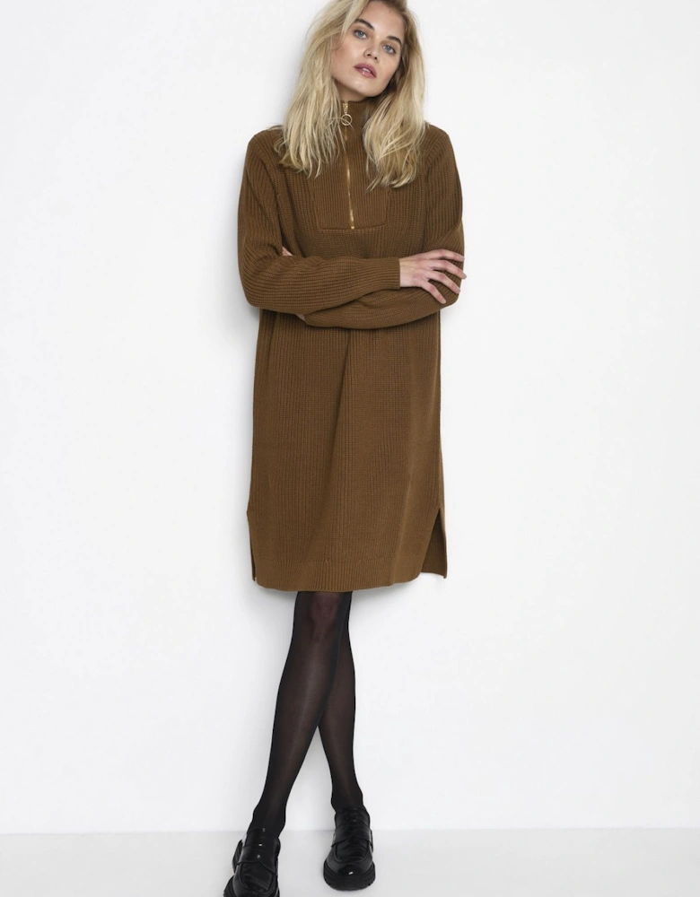 Lioa Long Sleeves Zip Knit Dress