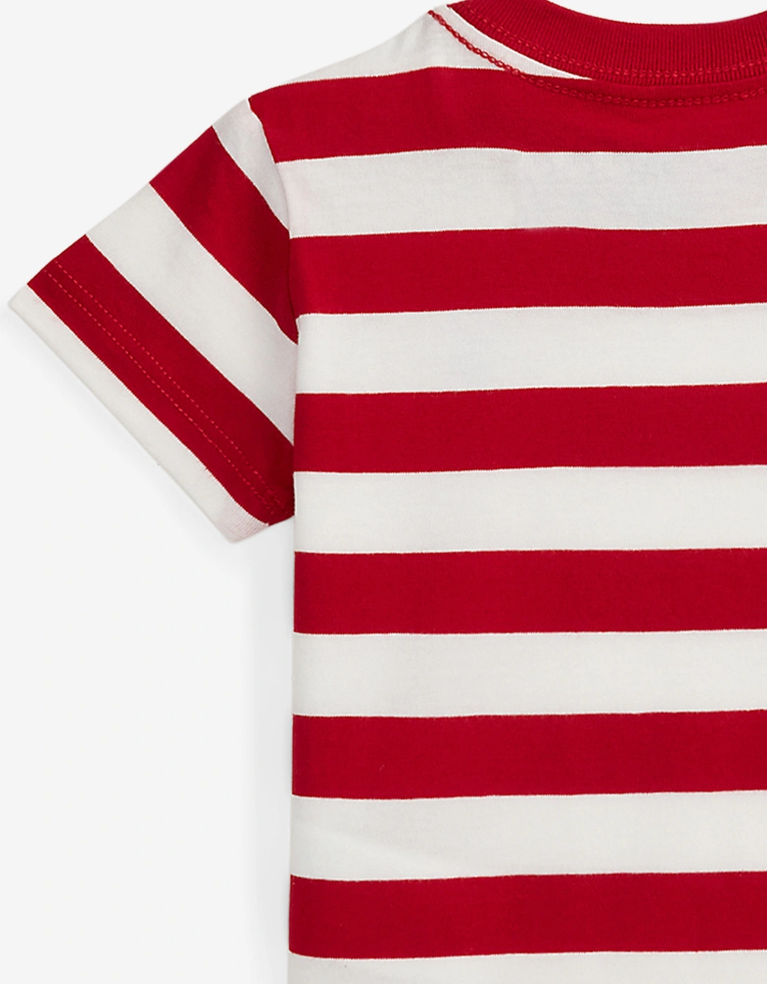 Baby Boys Striped Jersey T-Shirt in Red