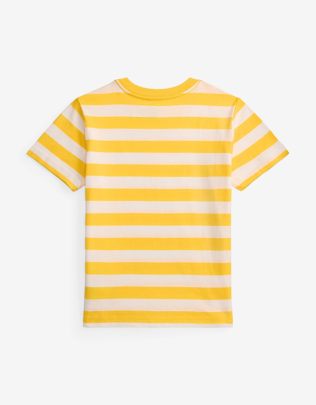 Boys Striped Logo T-Shirt in Yellow