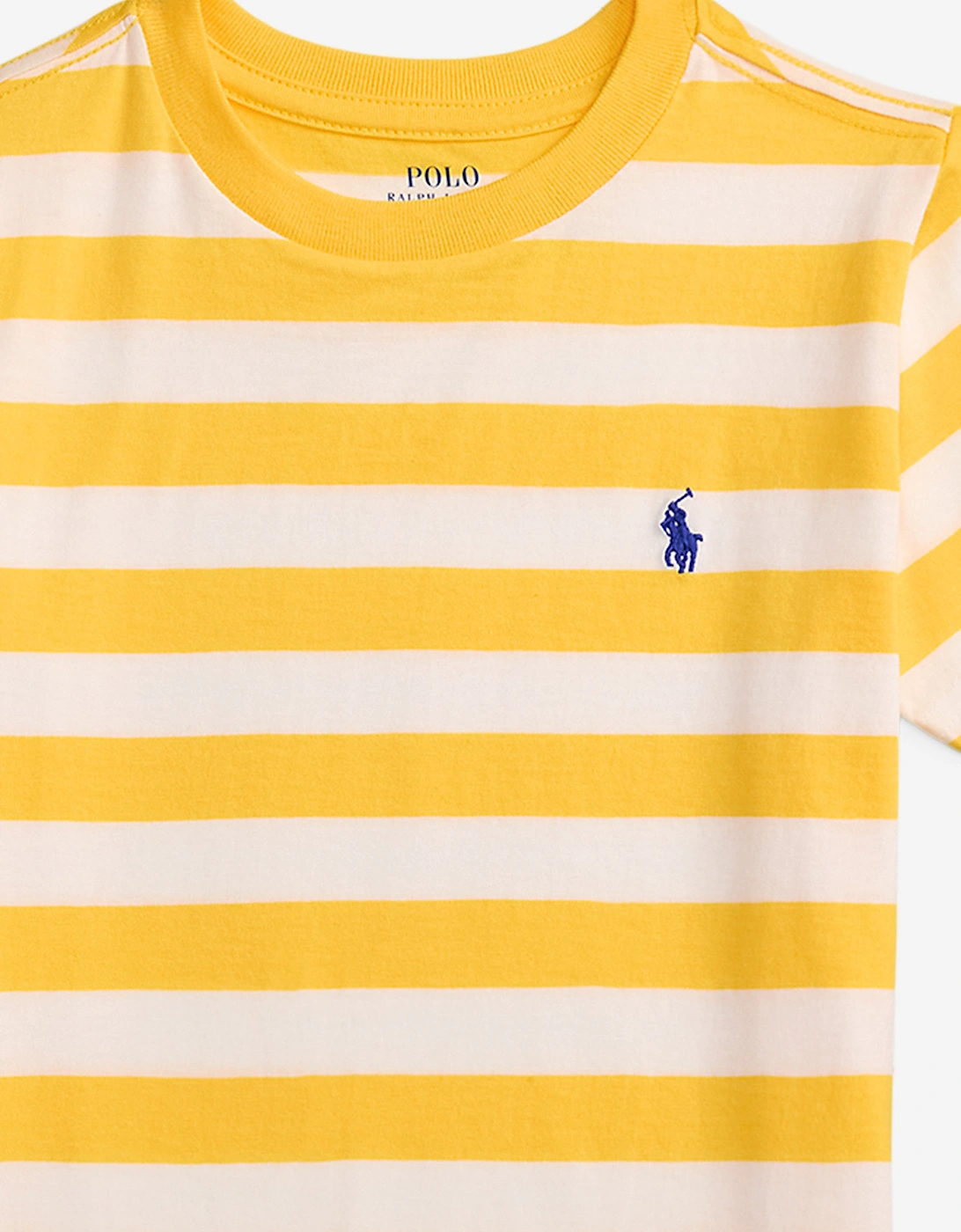 Boys Striped Logo T-Shirt in Yellow