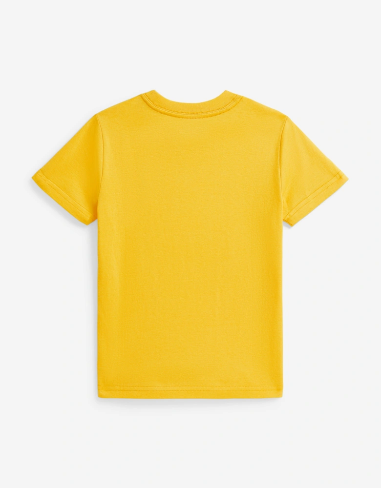 Boys Jersey Logo T-Shirt in Yellow