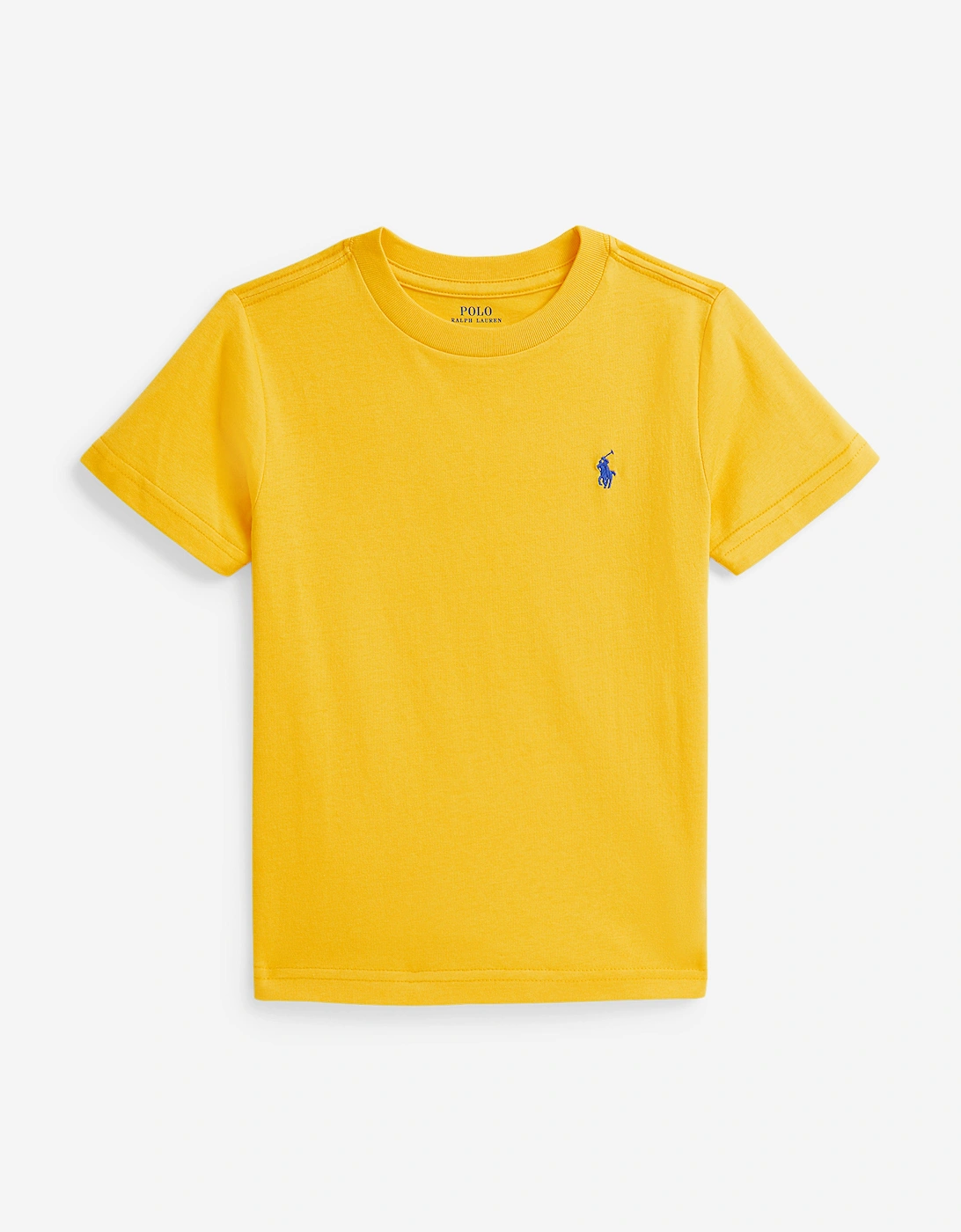 Ralph Lauren Boys Yellow 'S Jersey Logo T-Shirt In - : 6 Years Size 6 Yrs Kids