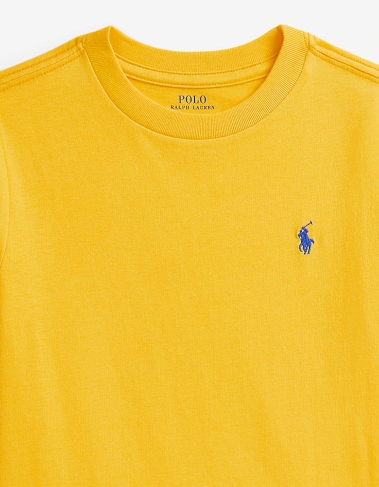 Boys Jersey Logo T-Shirt in Yellow