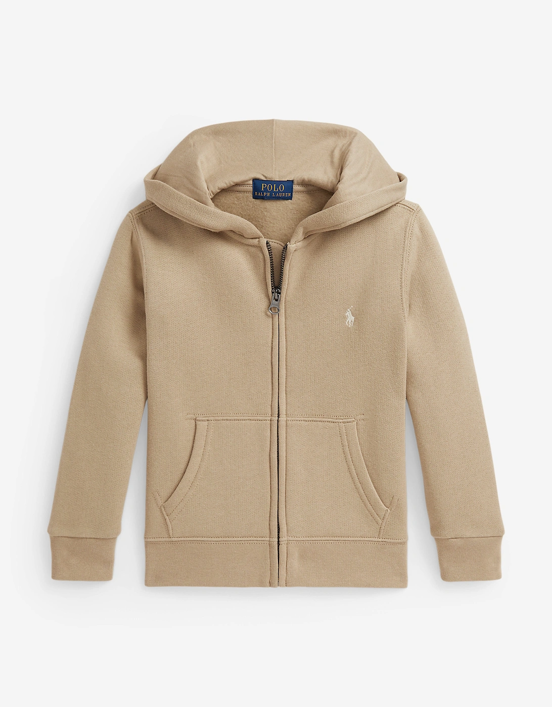 Boys Logo Zip Up Top in Beige, 5 of 4