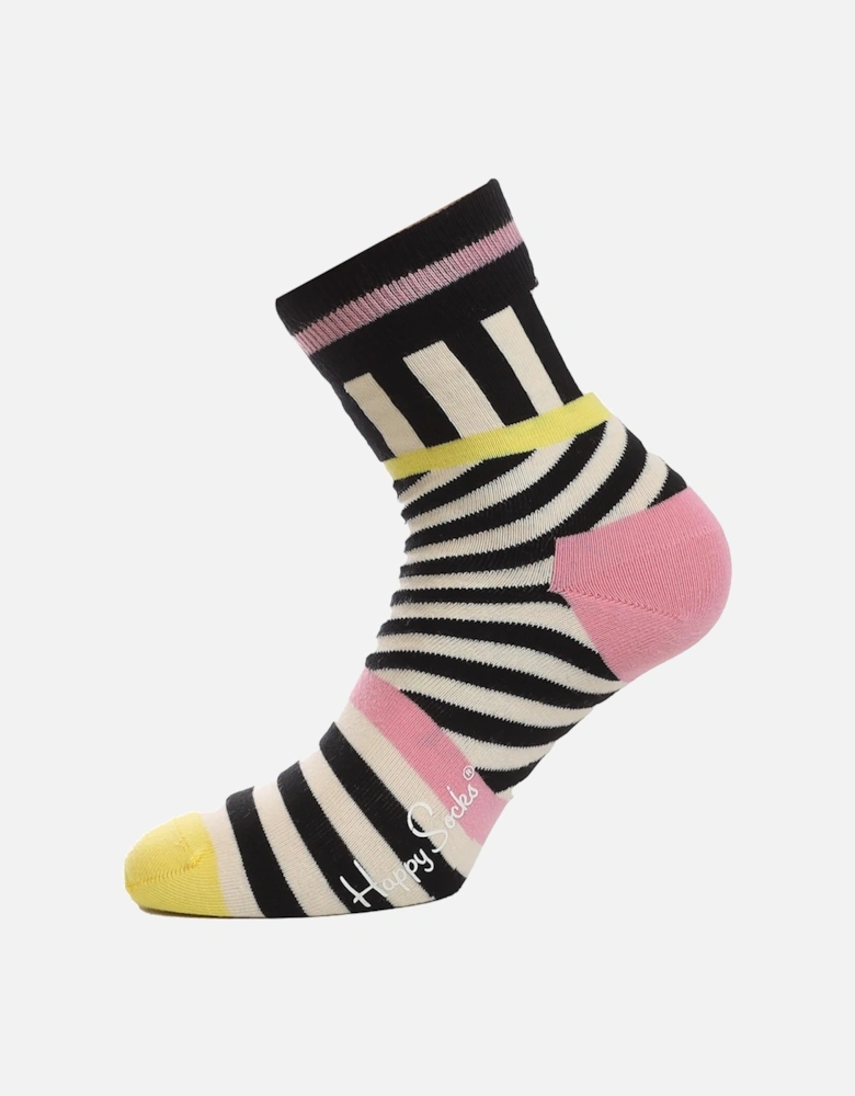 Striped Stripes 1/2 Crew Socks