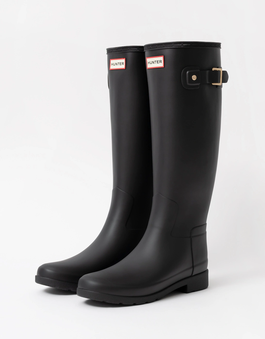 Womens Refined Gold Trim Tall Boot - Black, 7 of 6