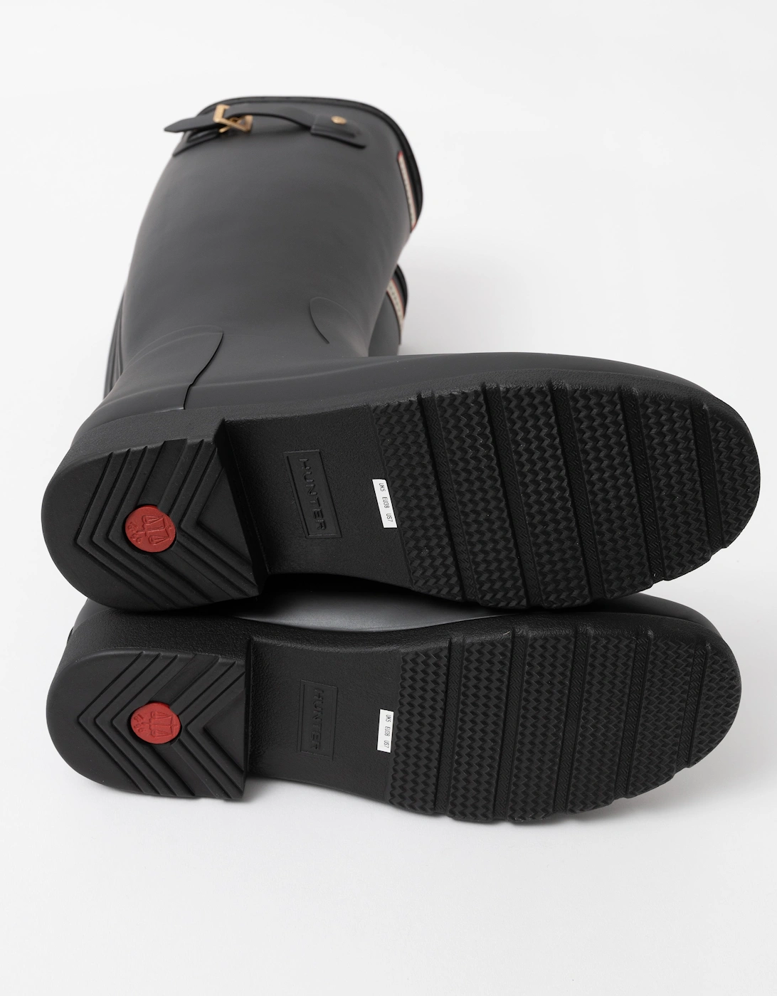 Womens Refined Gold Trim Tall Boot - Black