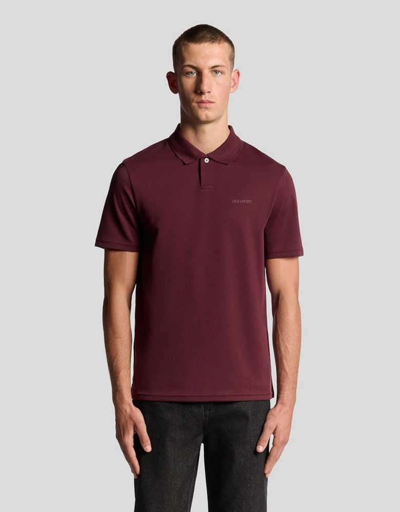 Text Logo Interlock Polo Shirt
