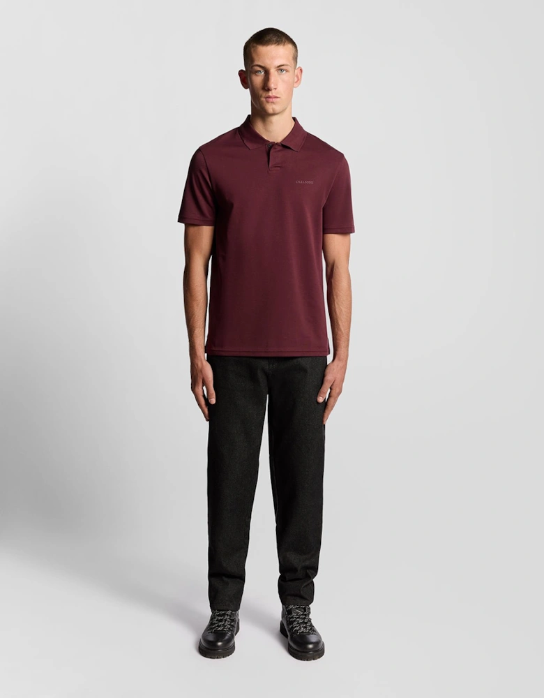 Text Logo Interlock Polo Shirt