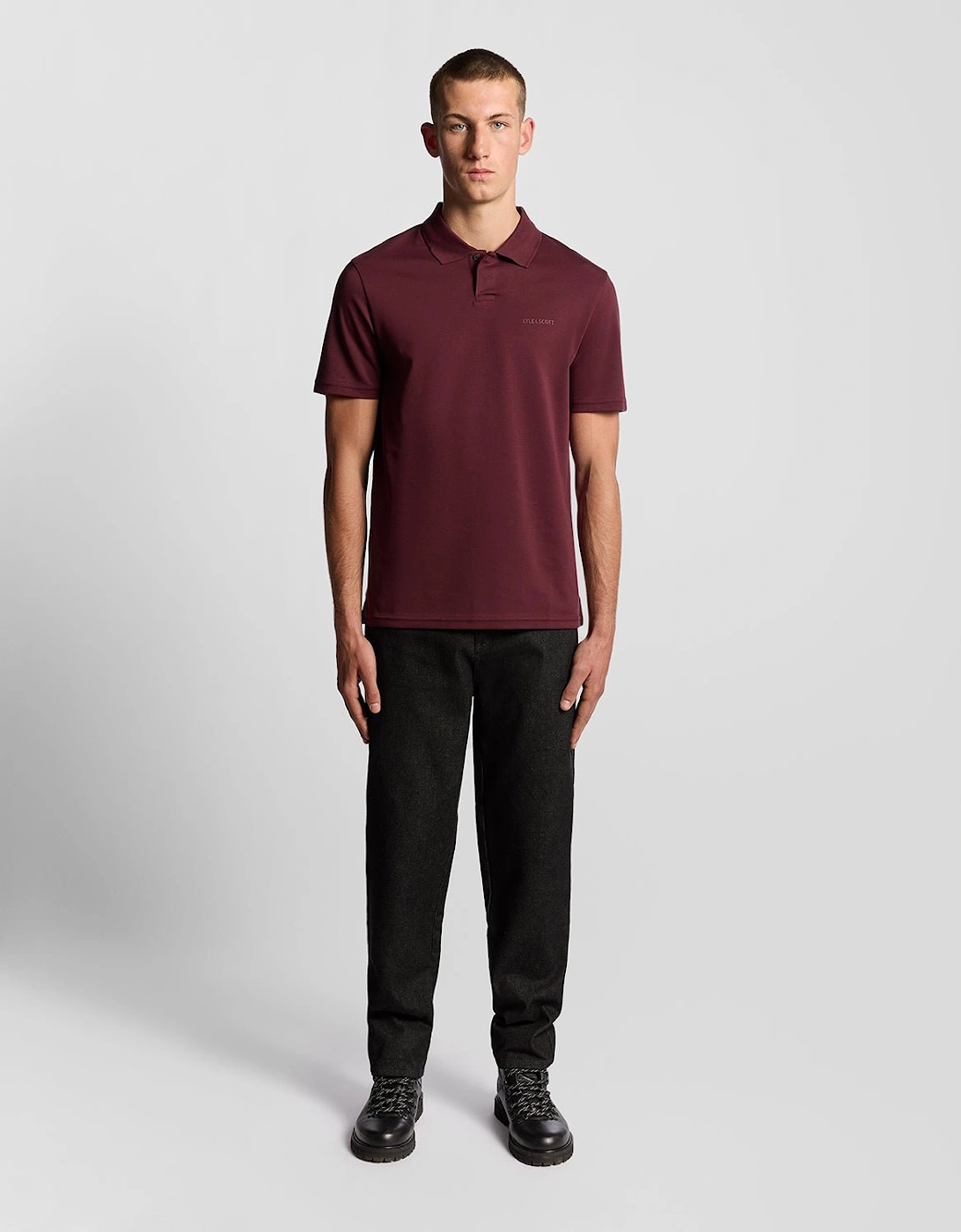 Text Logo Interlock Polo Shirt