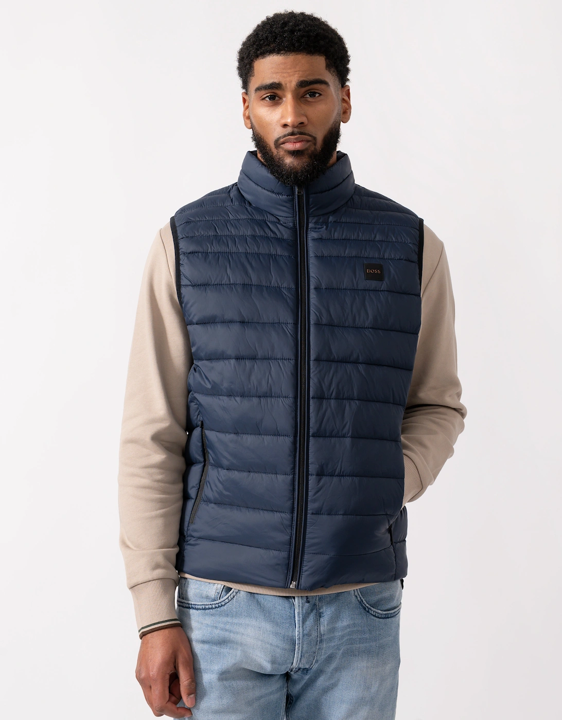 BOSS Orange Odeno 2 Mens Gilet - Dark Blue 404, 5 of 4