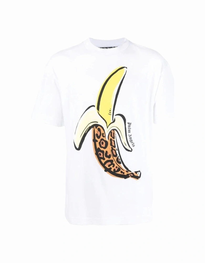Banana Print T Shirt White