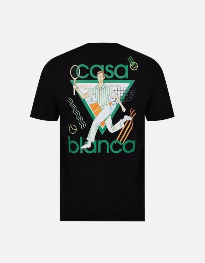 Casa Le Jeu Print T Shirt Black