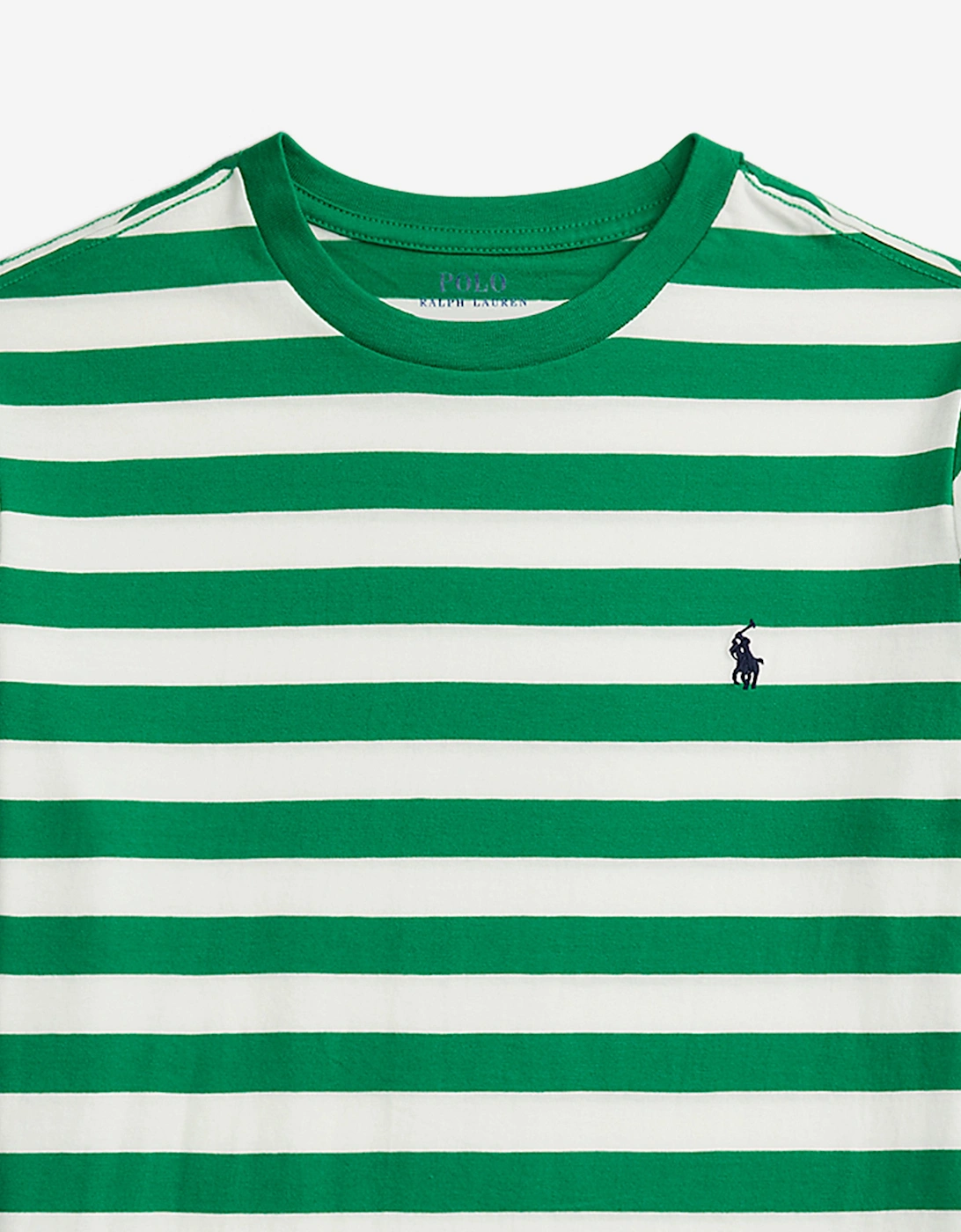 Boys Striped Jersey T-Shirt in Green