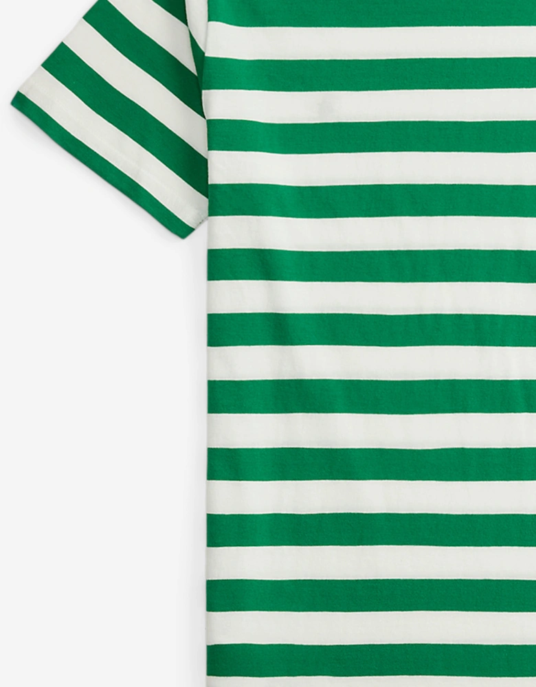 Boys Striped Jersey T-Shirt in Green