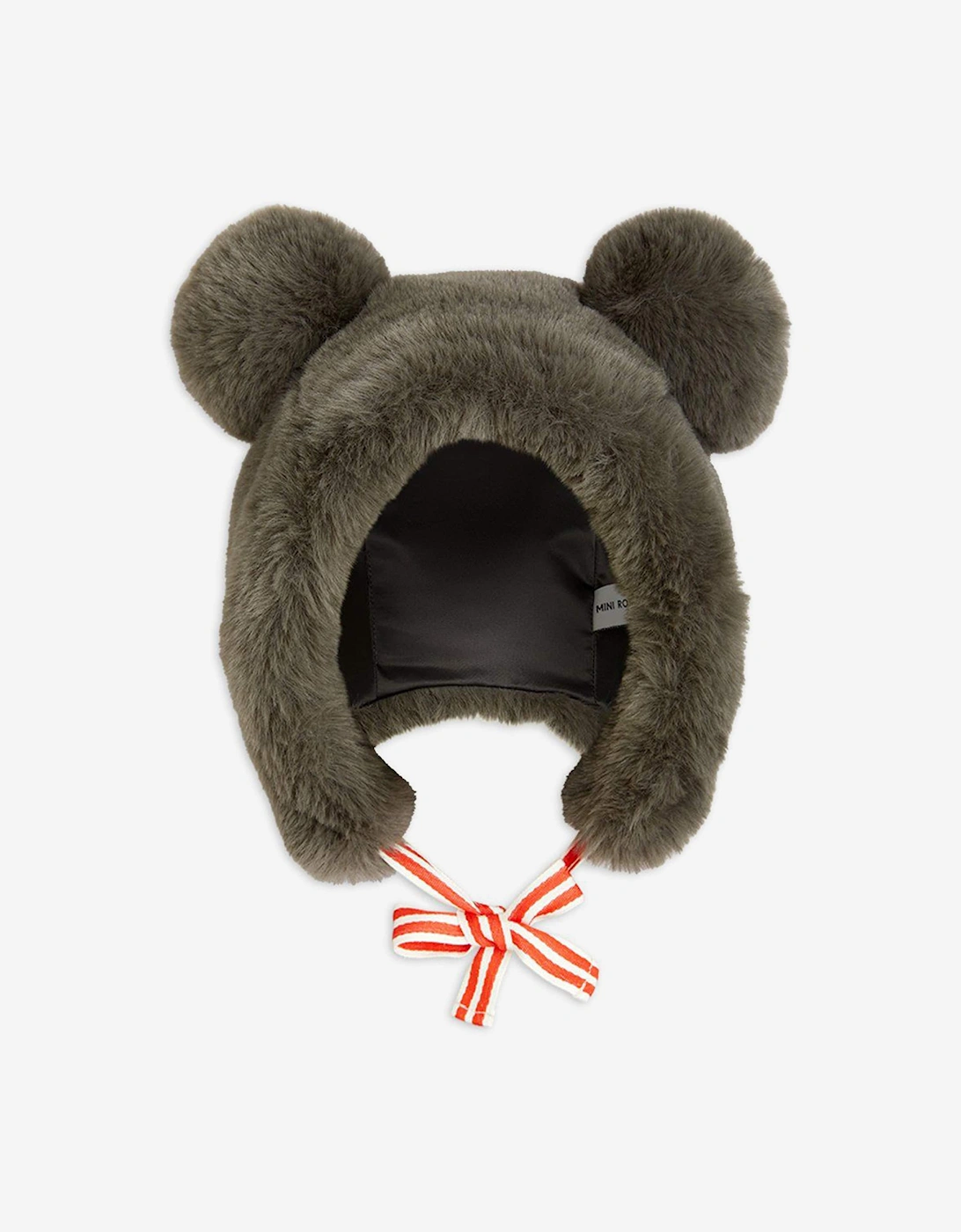 Kids Faux Fur Ear Hat in Grey, 5 of 4
