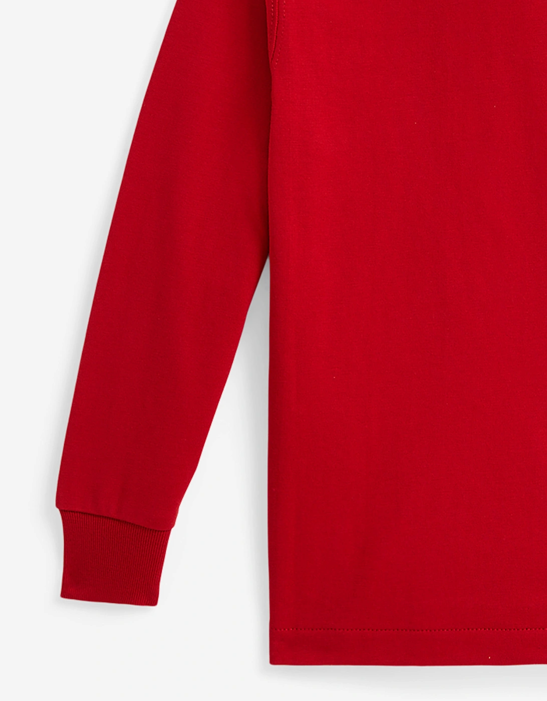 Boys Polo Player Rugby Shirt in Red