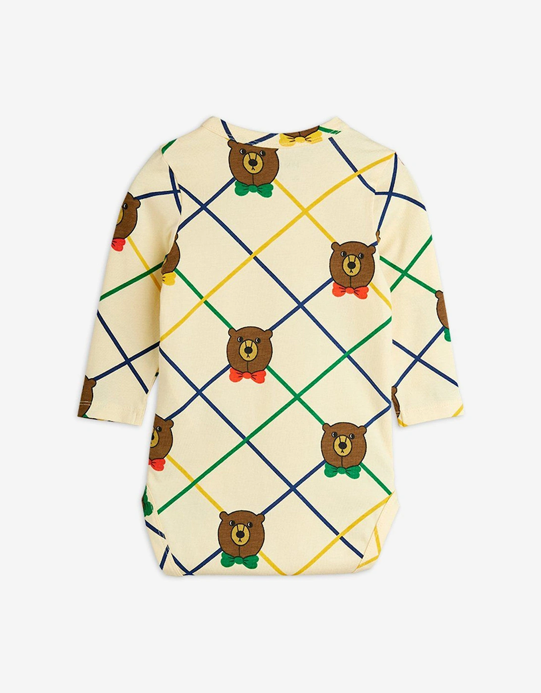 Baby Bear Check Bodysuit in Ivory