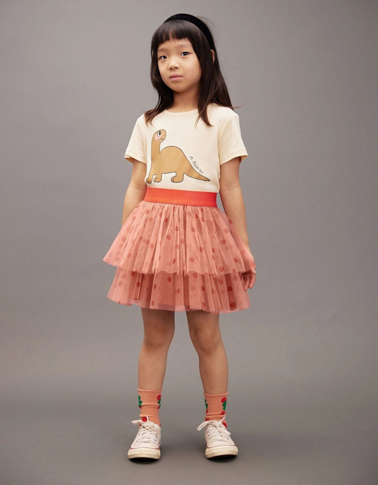 Kids Dino Regular T-Shirt in Ivory