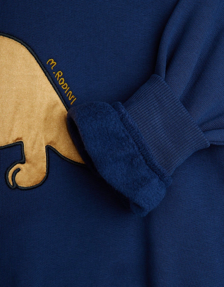 Kids Dino Application Sweatshirt in Navy
