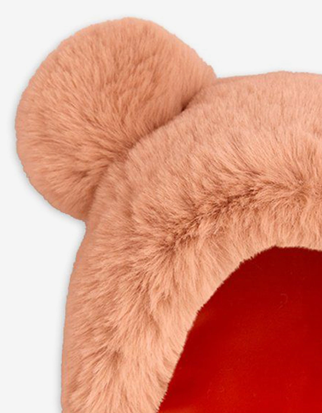 Girls Faux Fur Ear Hat in Pink