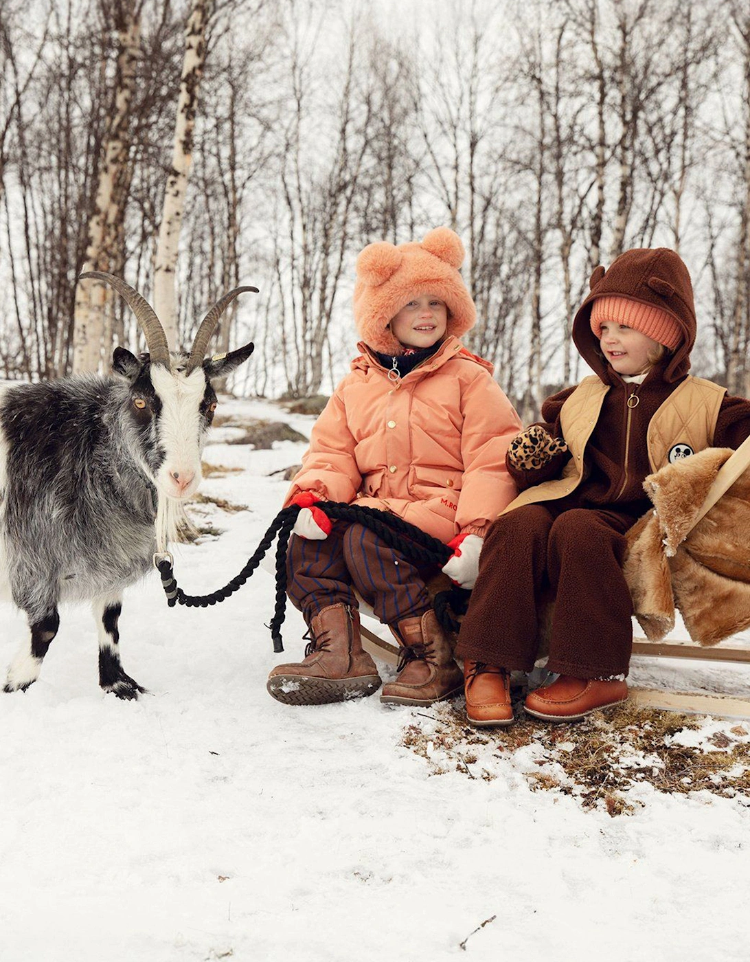 Girls Faux Fur Ear Hat in Pink