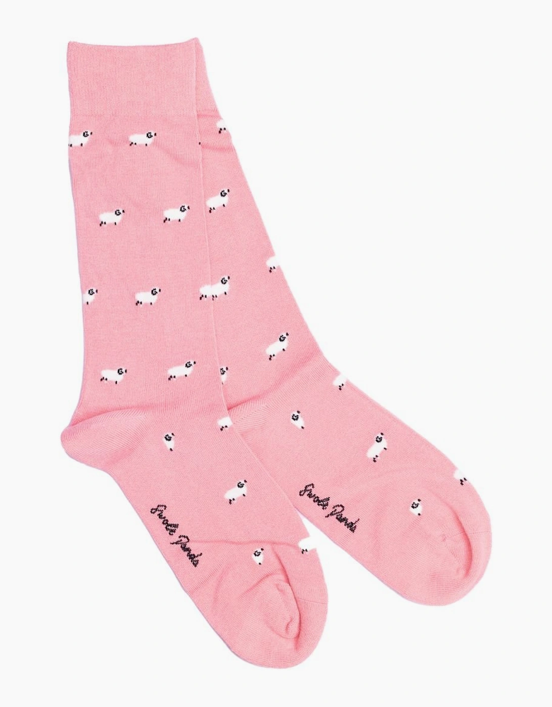 SWOLE PANDA SWOLE PANDA Men's Sheep Bamboo Socks, Pink