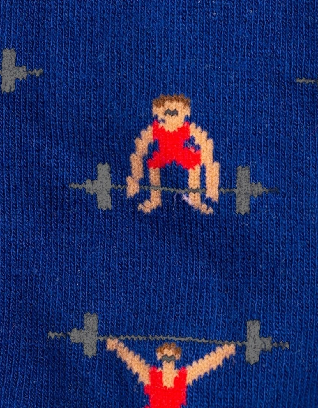 Weight Lifter Bamboo Socks, Blue