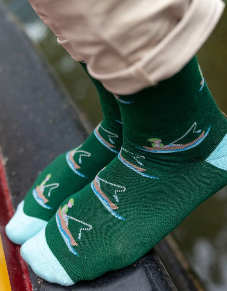 Fisherman Bamboo Socks, Green
