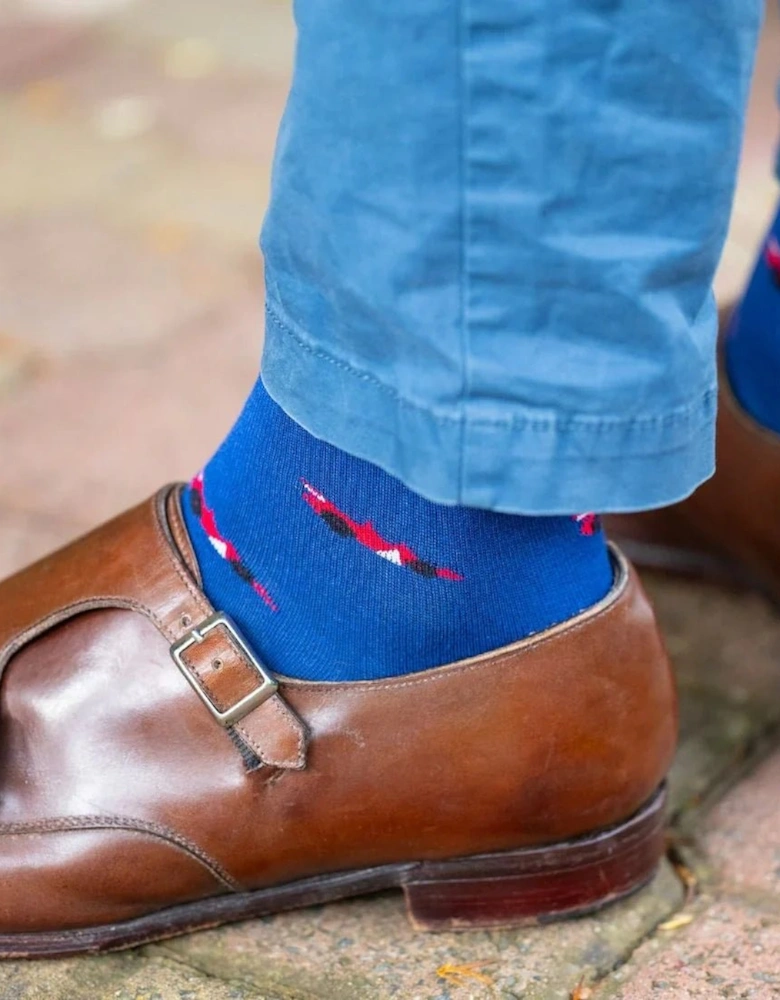 4-Pack Racing Cars Bamboo Socks Gift Box, Red/Black/Blue