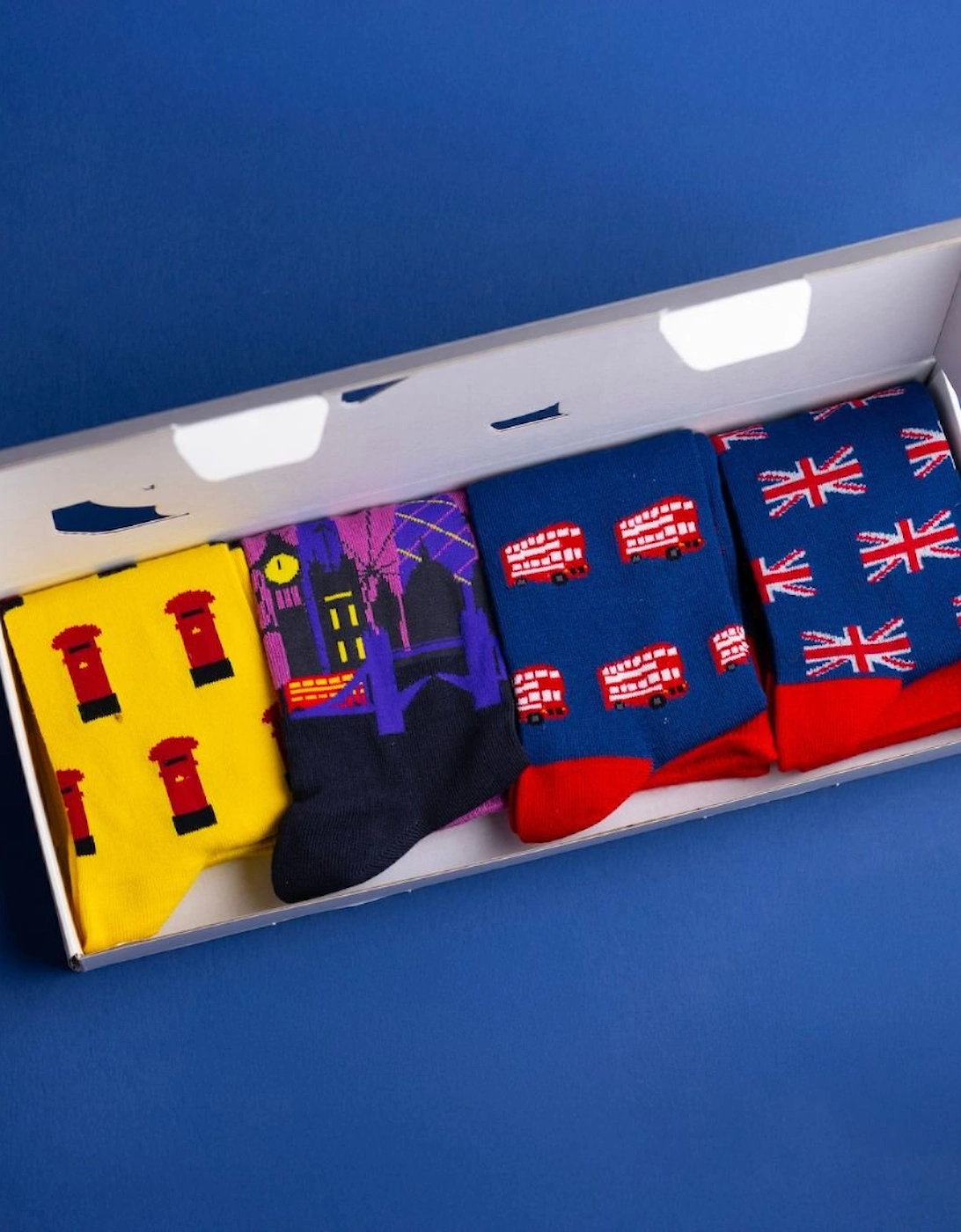 4-Pack Iconic London Bamboo Socks Gift Box Box