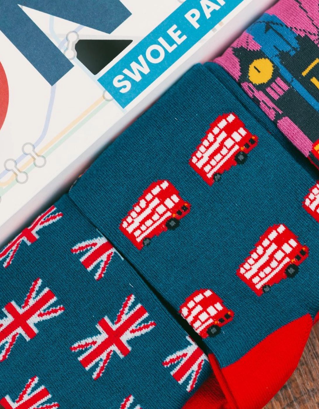 4-Pack Iconic London Bamboo Socks Gift Box Box