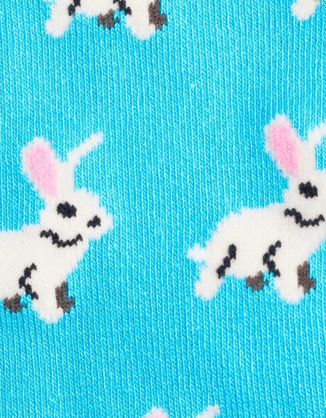 Bunny Rabbits Women's Bamboo Socks, Sky Blue