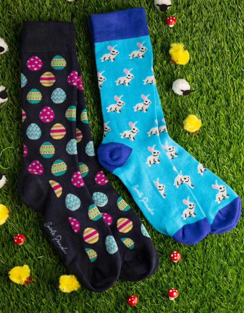 Bunny Rabbits Women's Bamboo Socks, Sky Blue