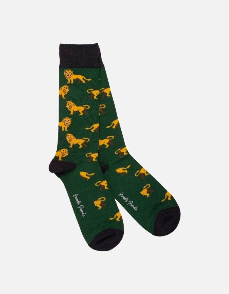 4-Pack Zoo Animals Bamboo Socks Gift Box, Red/Green/Blue/Navy