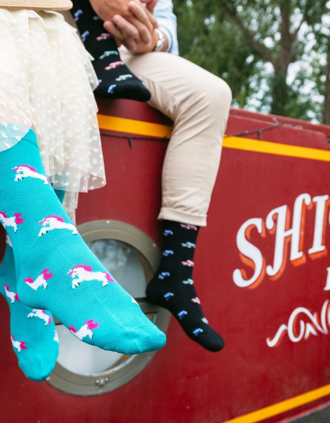 Unicorn Women's Bamboo Socks, Teal Blue