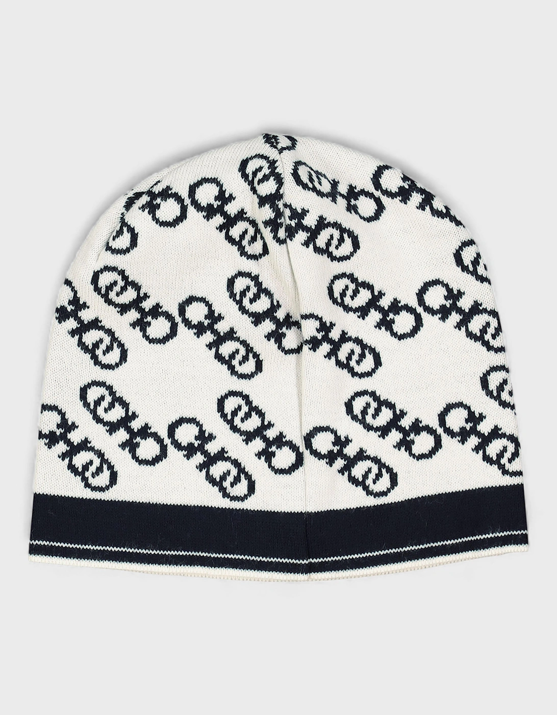 Jimmy Choo Women's Jimmy Choo Logo Wool Blend Beanie White