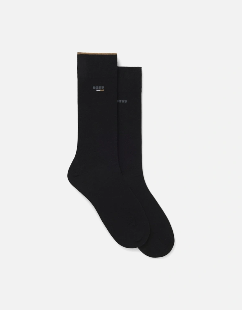 BOSS Black 2P RS Iconic Logo CC Socks 001 Black