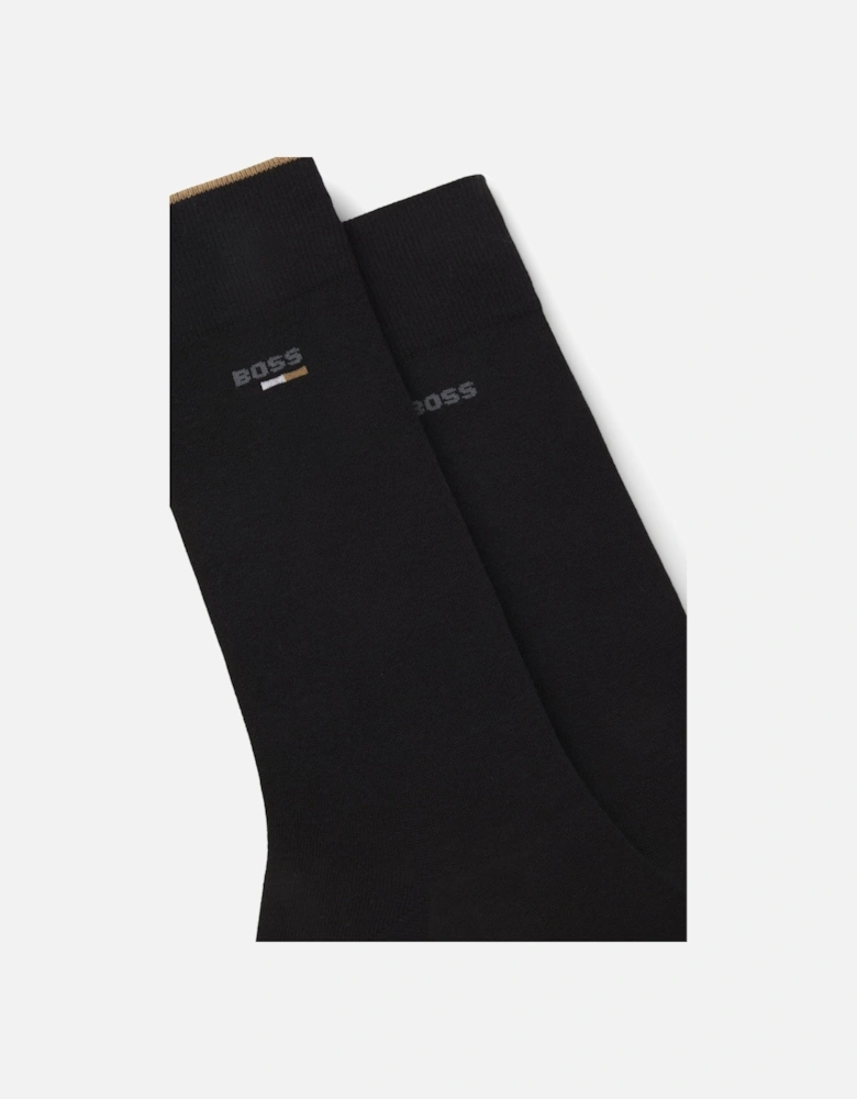 BOSS Black 2P RS Iconic Logo CC Socks 001 Black