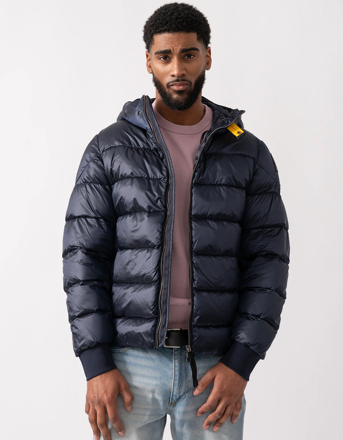Pharrell Mens Hooded Down Bomber - Blue Navy 316, 6 of 5