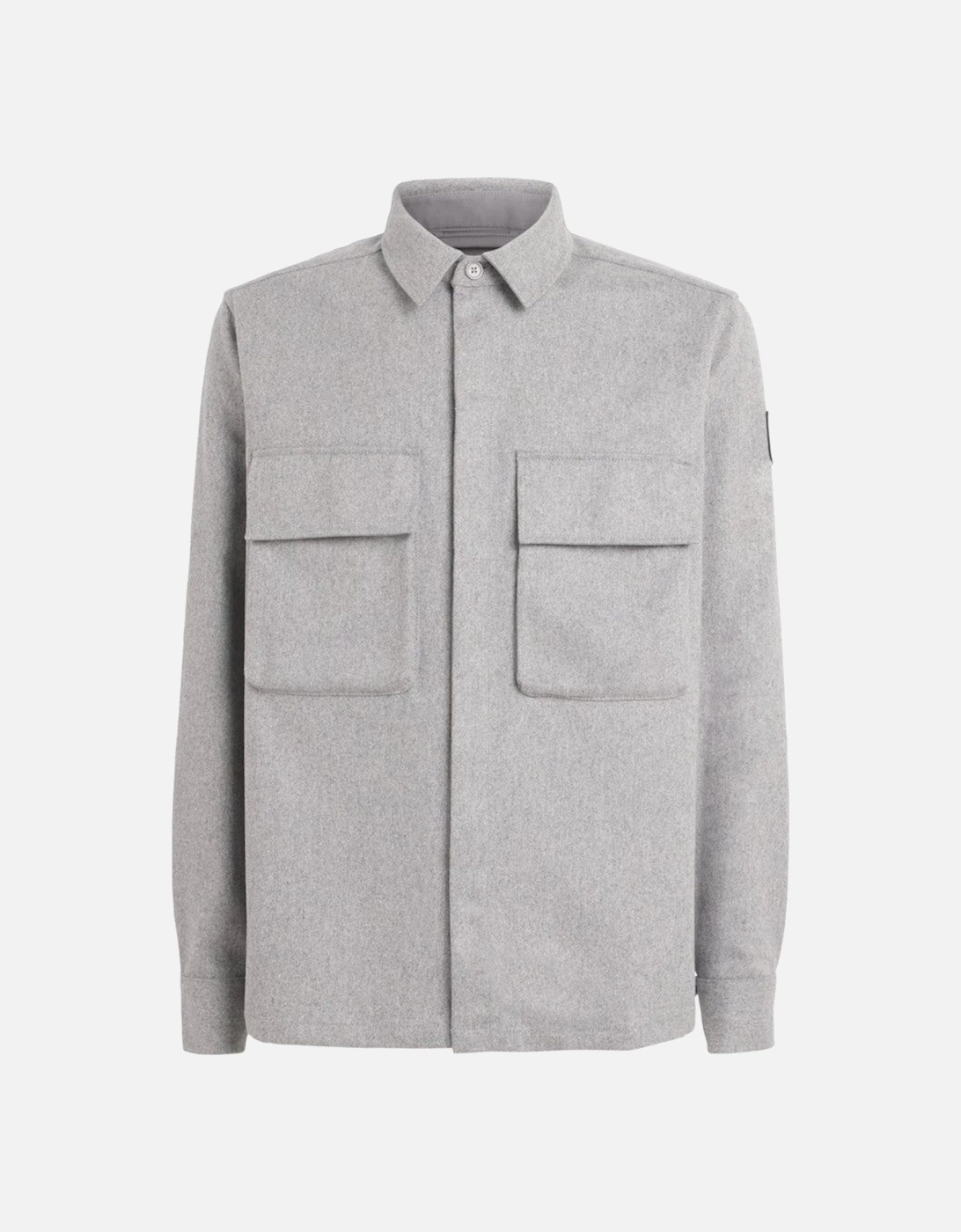 Men's Belstaff Pointer Overshirt Light Grey Melange - Size: L