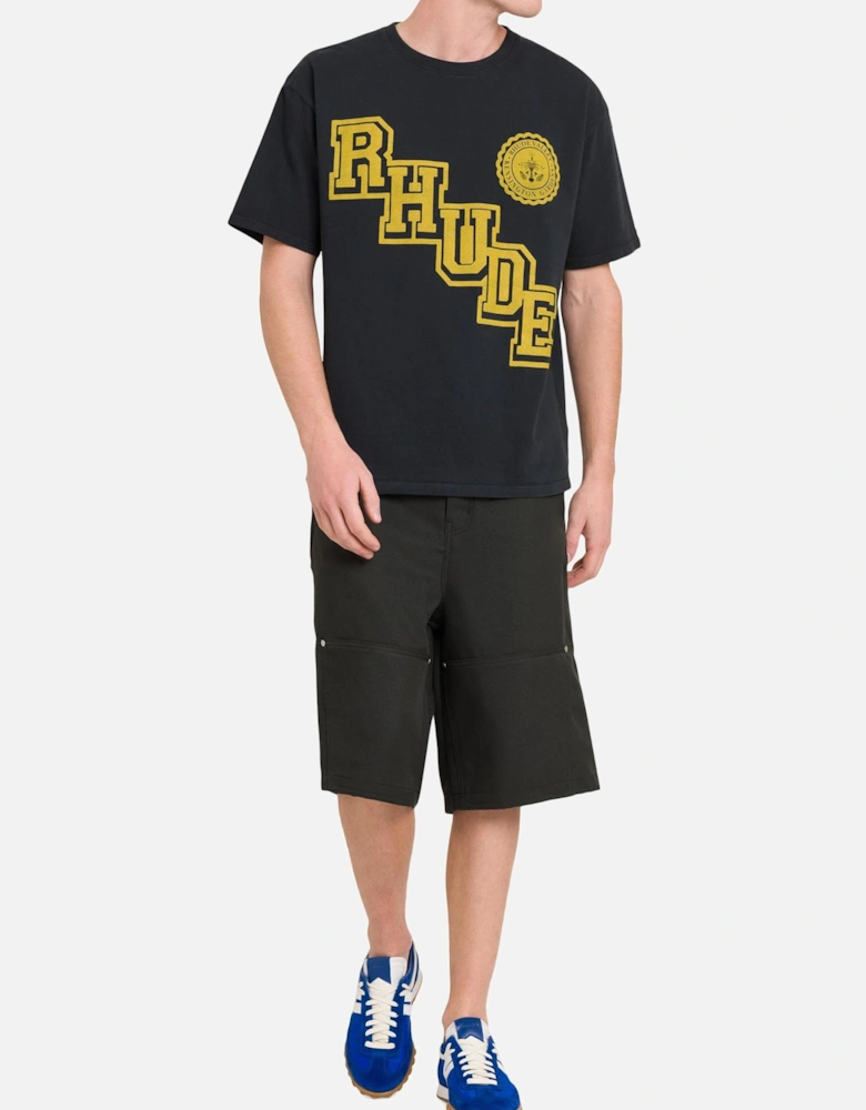 Collegiate Crest T-Shirt in Black